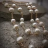 Necklace made of gold and pearls