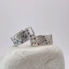 Ring with natural dark sapphires or with natural black diamonds