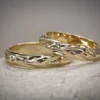 Waves wedding rings