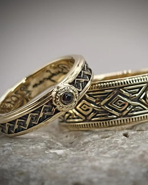 Wedding rings Lines of Fate Salmin Jewelry