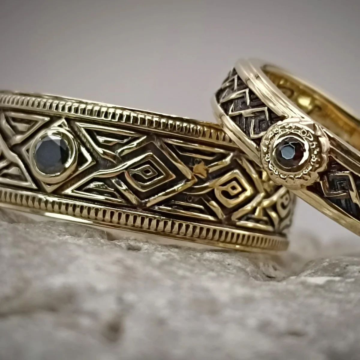 Wedding rings "Lines of Fate"