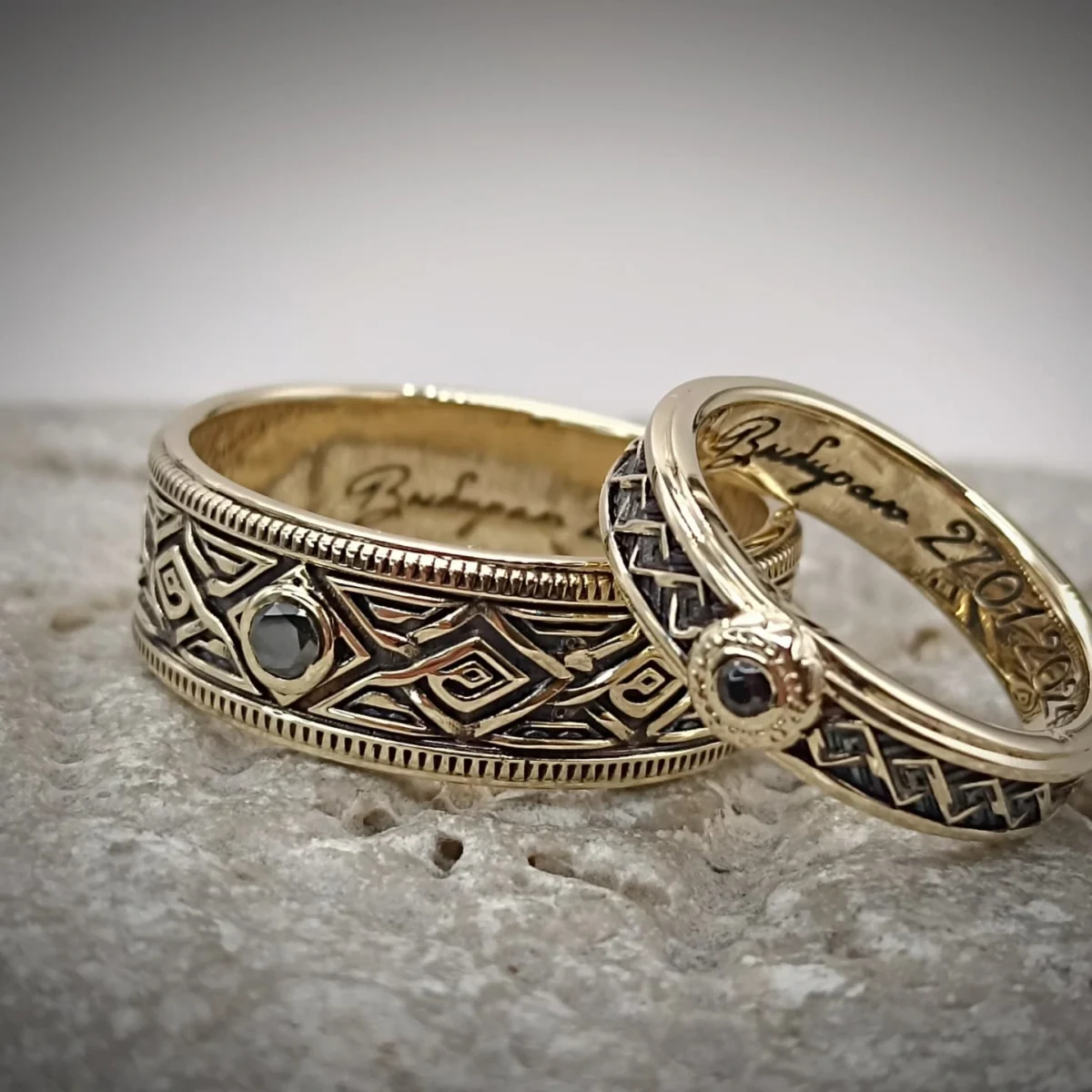 Wedding rings "Lines of Fate"