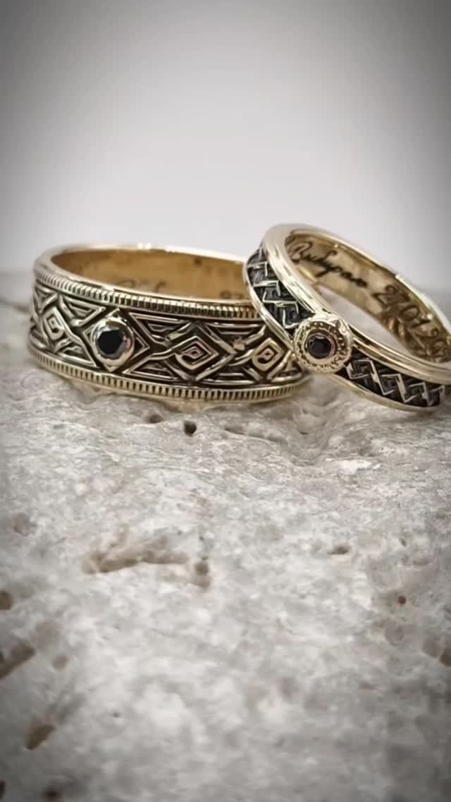 Wedding rings "Lines of Fate"
